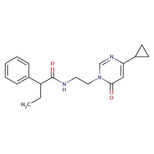 N-[2-(4-cyclopropyl-6-oxo-1,6-dihydropyrimidin-1-yl)ethyl]-2-phenylbutanamide