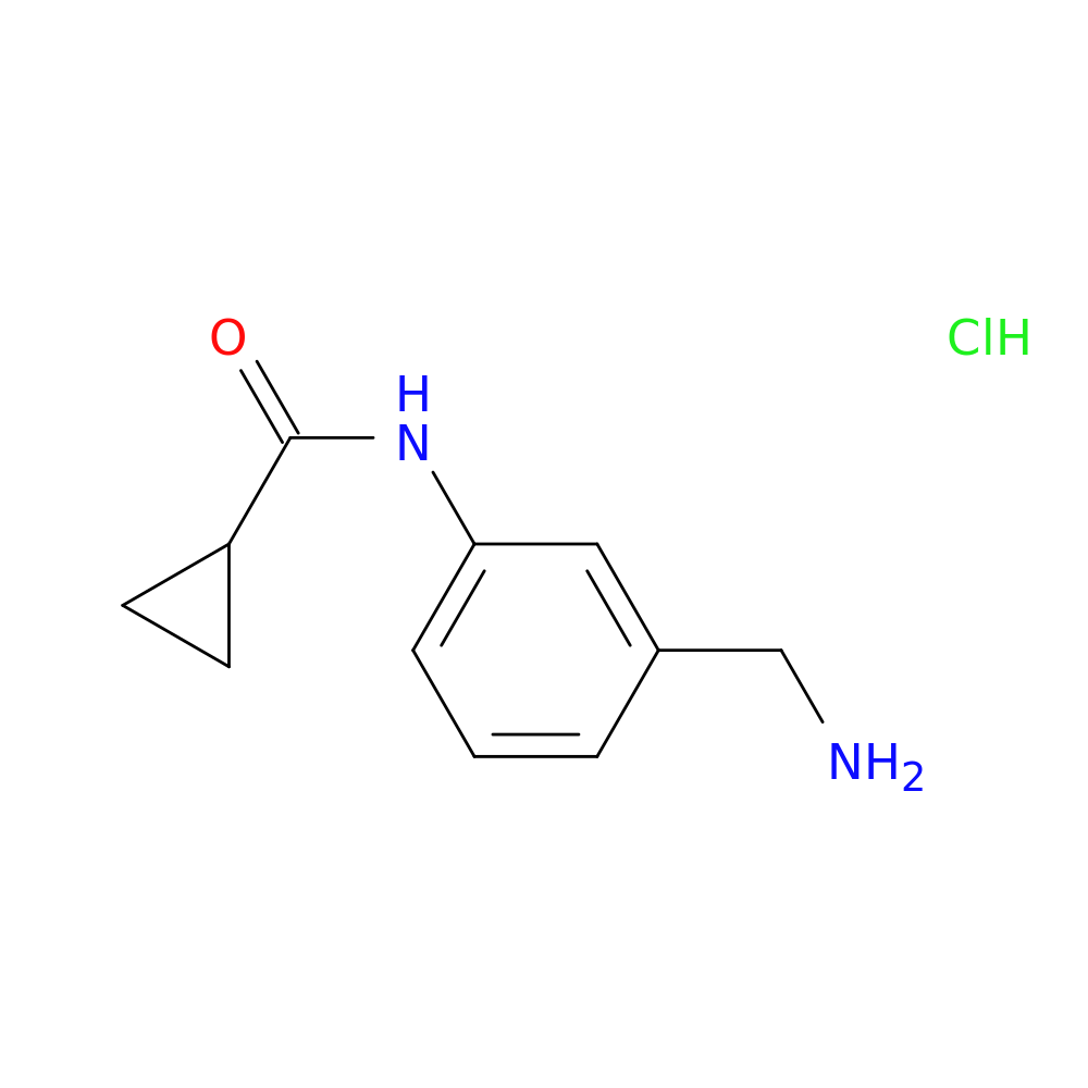 N-[3-(aminomethyl)phenyl]cyclopropanecarboxamide hydrochloride