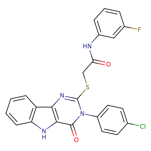2-{[3-(4-chlorophenyl)-4-oxo-3H,4H,5H-pyrimido[5,4-b]indol-2-yl]sulfanyl}-N-(3-fluorophenyl)acetamide