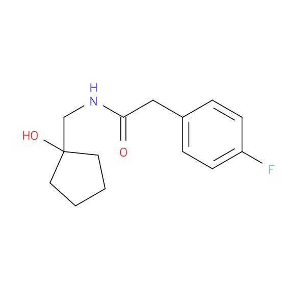 2-(4-fluorophenyl)-N-[(1-hydroxycyclopentyl)methyl]acetamide