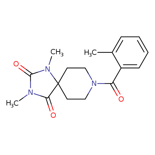 1,3-dimethyl-8-(2-methylbenzoyl)-1,3,8-triazaspiro[4.5]decane-2,4-dione