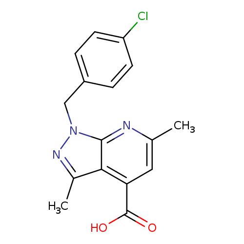 1-(4-chlorobenzyl)-3,6-dimethyl-1H-pyrazolo[3,4-b]pyridine-4-carboxylic acid