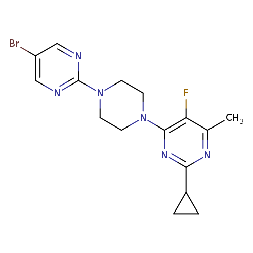 4-[4-(5-bromopyrimidin-2-yl)piperazin-1-yl]-2-cyclopropyl-5-fluoro-6-methylpyrimidine
