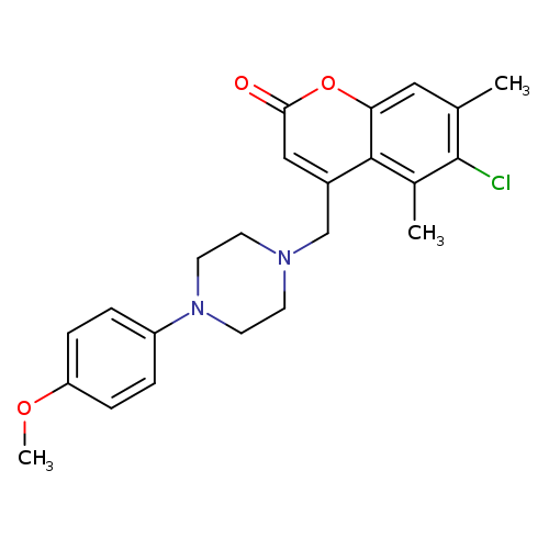 6-chloro-4-{[4-(4-methoxyphenyl)piperazin-1-yl]methyl}-5,7-dimethyl-2H-chromen-2-one