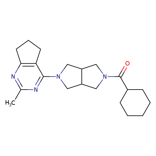 2-cyclohexanecarbonyl-5-{2-methyl-5H,6H,7H-cyclopenta[d]pyrimidin-4-yl}-octahydropyrrolo[3,4-c]pyrrole