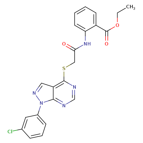 ethyl 2-(2-{[1-(3-chlorophenyl)-1H-pyrazolo[3,4-d]pyrimidin-4-yl]sulfanyl}acetamido)benzoate