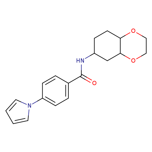 N-(octahydro-1,4-benzodioxin-6-yl)-4-(1H-pyrrol-1-yl)benzamide