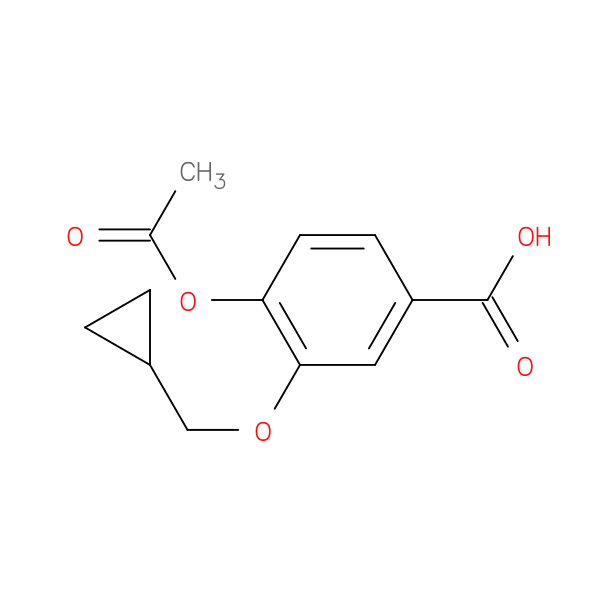 4-Acetoxy-3-(cyclopropylmethoxy)benzoic acid