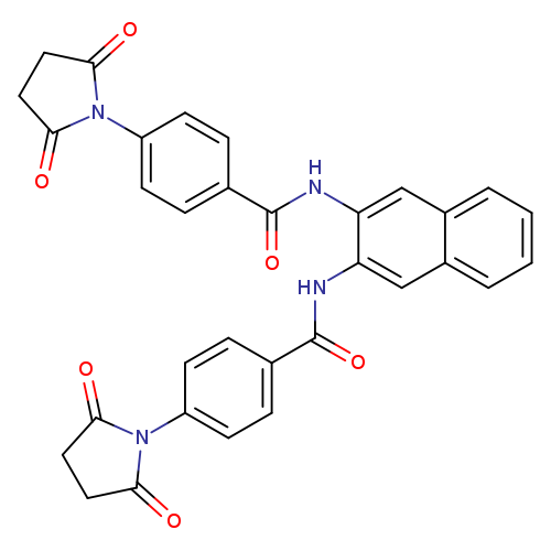 4-(2,5-dioxopyrrolidin-1-yl)-N-{3-[4-(2,5-dioxopyrrolidin-1-yl)benzamido]naphthalen-2-yl}benzamide