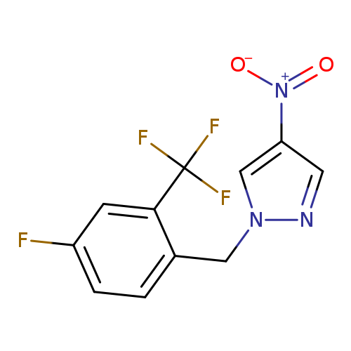 1-{[4-fluoro-2-(trifluoromethyl)phenyl]methyl}-4-nitro-1H-pyrazole