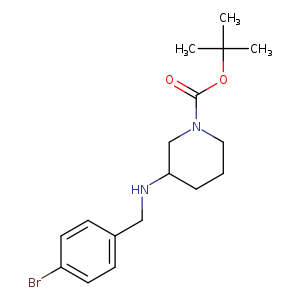 1-Piperidinecarboxylicacid, 3-[[(4-bromophenyl)methyl]amino]-, 1,1-dimethylethyl ester