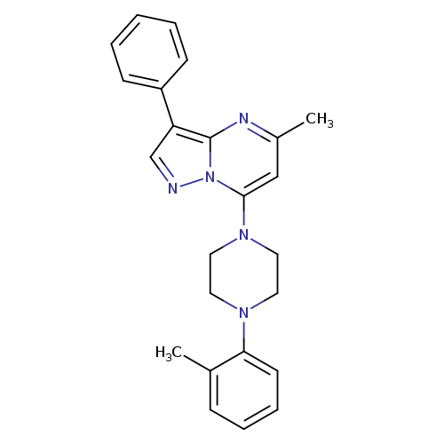 1-{5-methyl-3-phenylpyrazolo[1,5-a]pyrimidin-7-yl}-4-(2-methylphenyl)piperazine