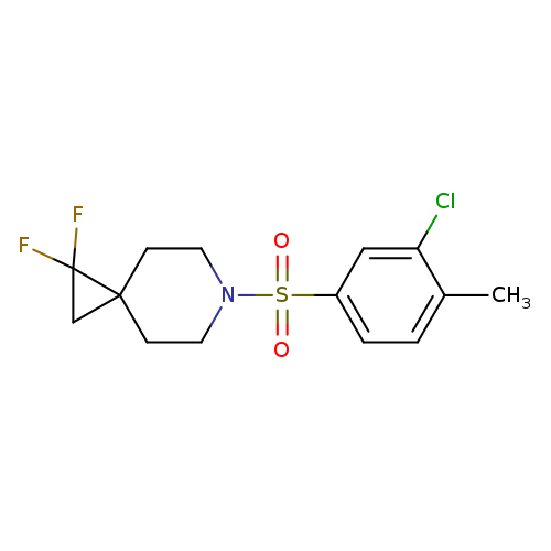 6-(3-chloro-4-methylbenzenesulfonyl)-1,1-difluoro-6-azaspiro[2.5]octane