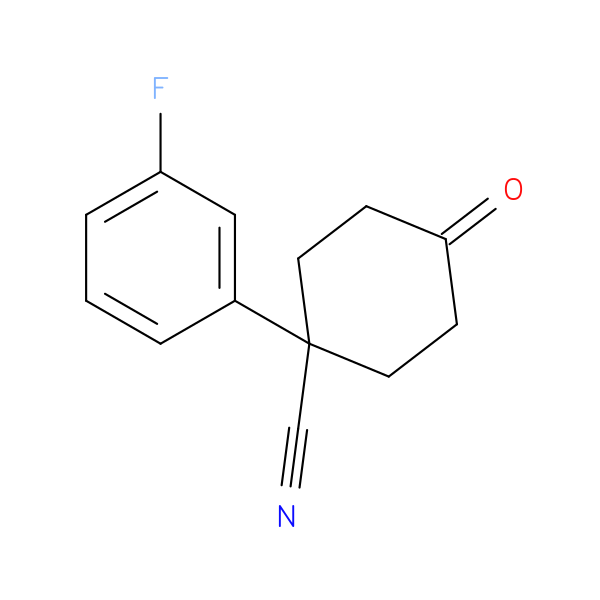 1-(3-Fluorophenyl)-4-oxocyclohexanecarbonitrile