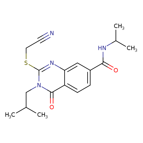 2-[(cyanomethyl)sulfanyl]-3-(2-methylpropyl)-4-oxo-N-(propan-2-yl)-3,4-dihydroquinazoline-7-carboxamide