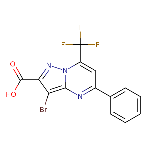 3-Bromo-5-phenyl-7-(trifluoromethyl)pyrazolo[1,5-a]pyrimidine-2-carboxylic acid