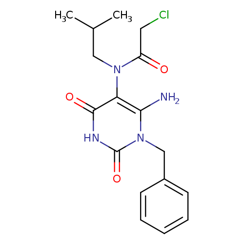 N-(6-amino-1-benzyl-2,4-dioxo-1,2,3,4-tetrahydropyrimidin-5-yl)-2-chloro-N-(2-methylpropyl)acetamide