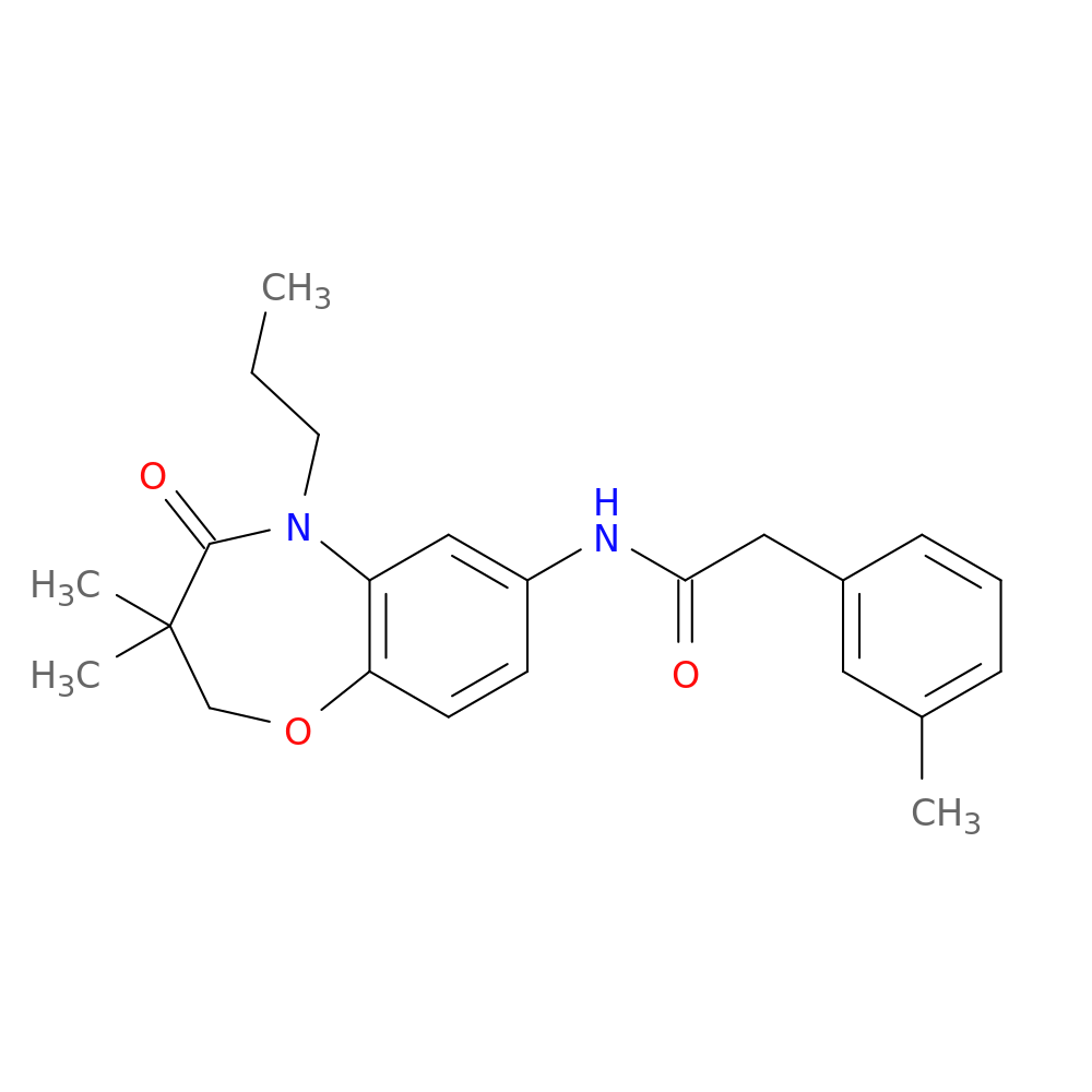 N-(3,3-dimethyl-4-oxo-5-propyl-2,3,4,5-tetrahydro-1,5-benzoxazepin-7-yl)-2-(3-methylphenyl)acetamide