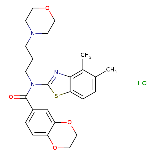 N-(4,5-dimethyl-1,3-benzothiazol-2-yl)-N-[3-(morpholin-4-yl)propyl]-2,3-dihydro-1,4-benzodioxine-6-carboxamide hydrochloride