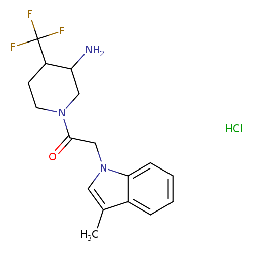 1-[3-amino-4-(trifluoromethyl)piperidin-1-yl]-2-(3-methyl-1H-indol-1-yl)ethan-1-onehydrochloride