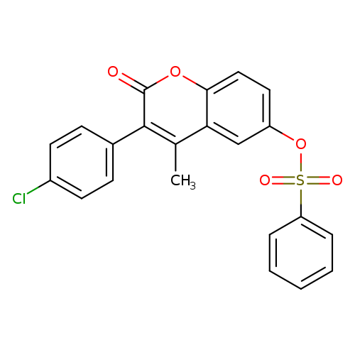 3-(4-chlorophenyl)-4-methyl-2-oxo-2H-chromen-6-yl benzenesulfonate