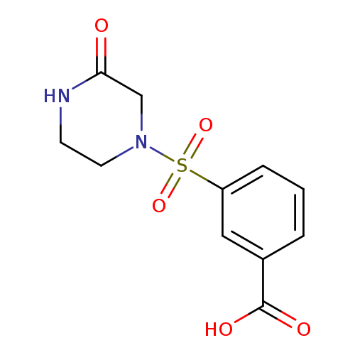 3-[(3-oxopiperazin-1-yl)sulfonyl]benzoic acid