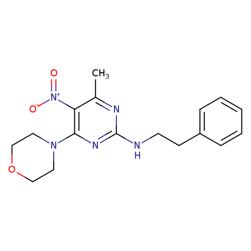 4-methyl-6-(morpholin-4-yl)-5-nitro-N-(2-phenylethyl)pyrimidin-2-amine