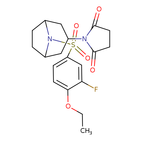 1-[8-(4-ethoxy-3-fluorobenzenesulfonyl)-8-azabicyclo[3.2.1]octan-3-yl]pyrrolidine-2,5-dione