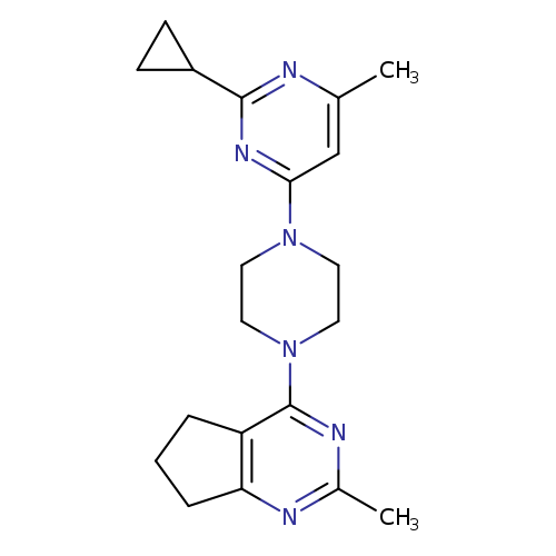 2-cyclopropyl-4-methyl-6-(4-{2-methyl-5H,6H,7H-cyclopenta[d]pyrimidin-4-yl}piperazin-1-yl)pyrimidine
