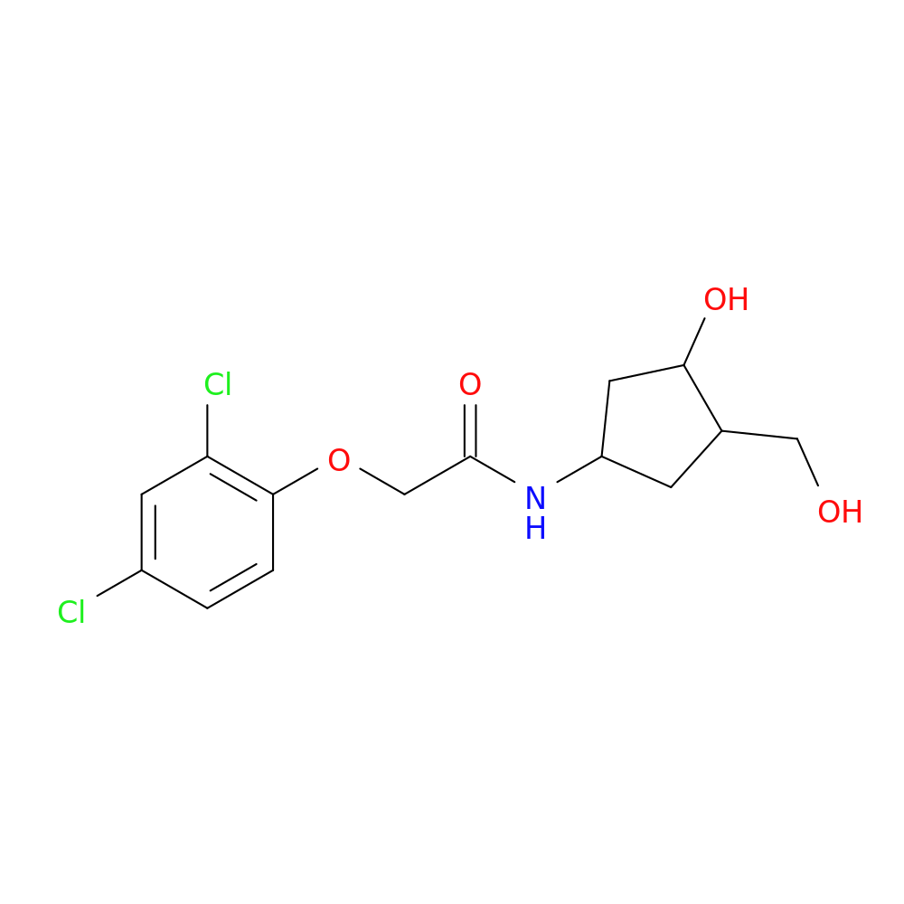 2-(2,4-dichlorophenoxy)-N-[3-hydroxy-4-(hydroxymethyl)cyclopentyl]acetamide