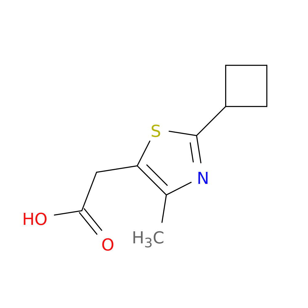 2-(2-cyclobutyl-4-methyl-1,3-thiazol-5-yl)acetic acid