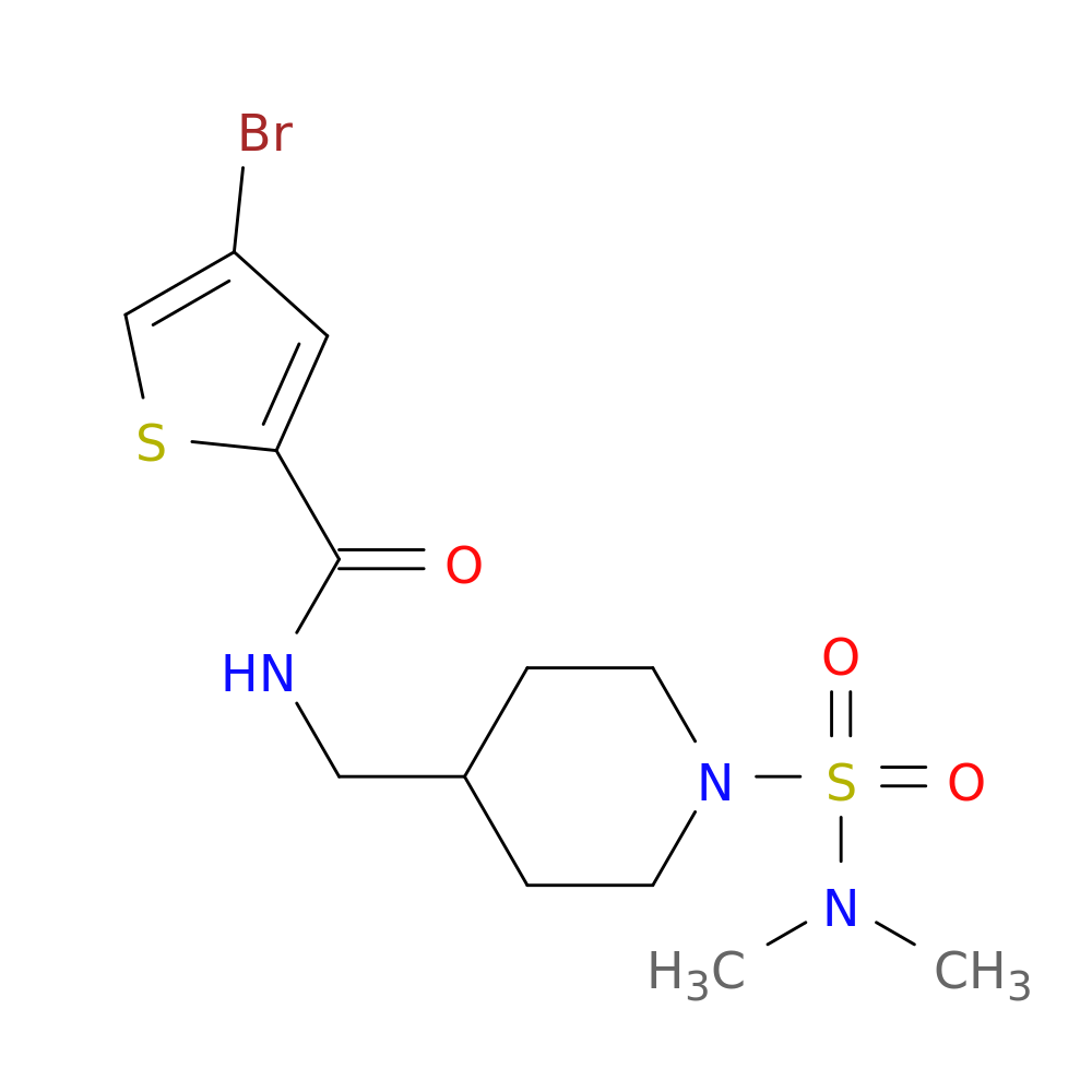 4-bromo-N-{[1-(dimethylsulfamoyl)piperidin-4-yl]methyl}thiophene-2-carboxamide