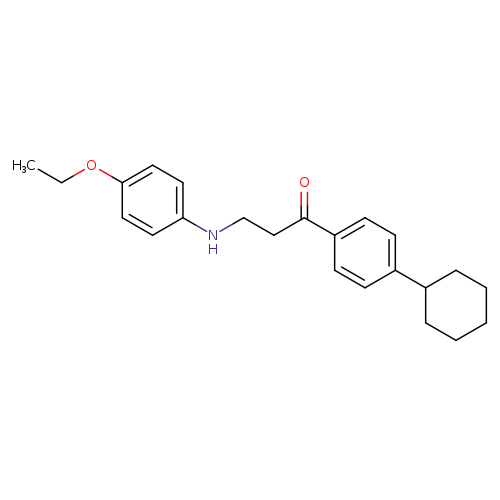 1-(4-cyclohexylphenyl)-3-[(4-ethoxyphenyl)amino]propan-1-one