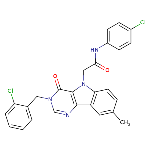 N-(4-chlorophenyl)-2-{3-[(2-chlorophenyl)methyl]-8-methyl-4-oxo-3H,4H,5H-pyrimido[5,4-b]indol-5-yl}acetamide