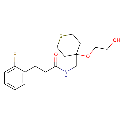 3-(2-fluorophenyl)-N-{[4-(2-hydroxyethoxy)thian-4-yl]methyl}propanamide
