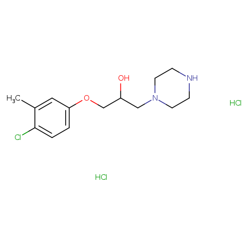 1-(4-chloro-3-methylphenoxy)-3-(piperazin-1-yl)propan-2-ol dihydrochloride