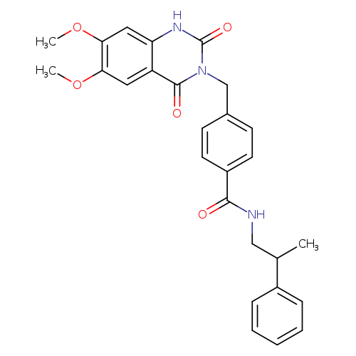 4-[(6,7-dimethoxy-2,4-dioxo-1,2,3,4-tetrahydroquinazolin-3-yl)methyl]-N-(2-phenylpropyl)benzamide