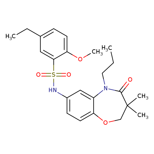 N-(3,3-dimethyl-4-oxo-5-propyl-2,3,4,5-tetrahydro-1,5-benzoxazepin-7-yl)-5-ethyl-2-methoxybenzene-1-sulfonamide