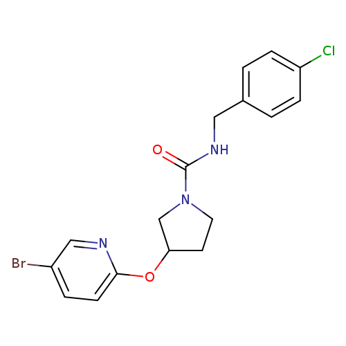 3-[(5-bromopyridin-2-yl)oxy]-N-[(4-chlorophenyl)methyl]pyrrolidine-1-carboxamide