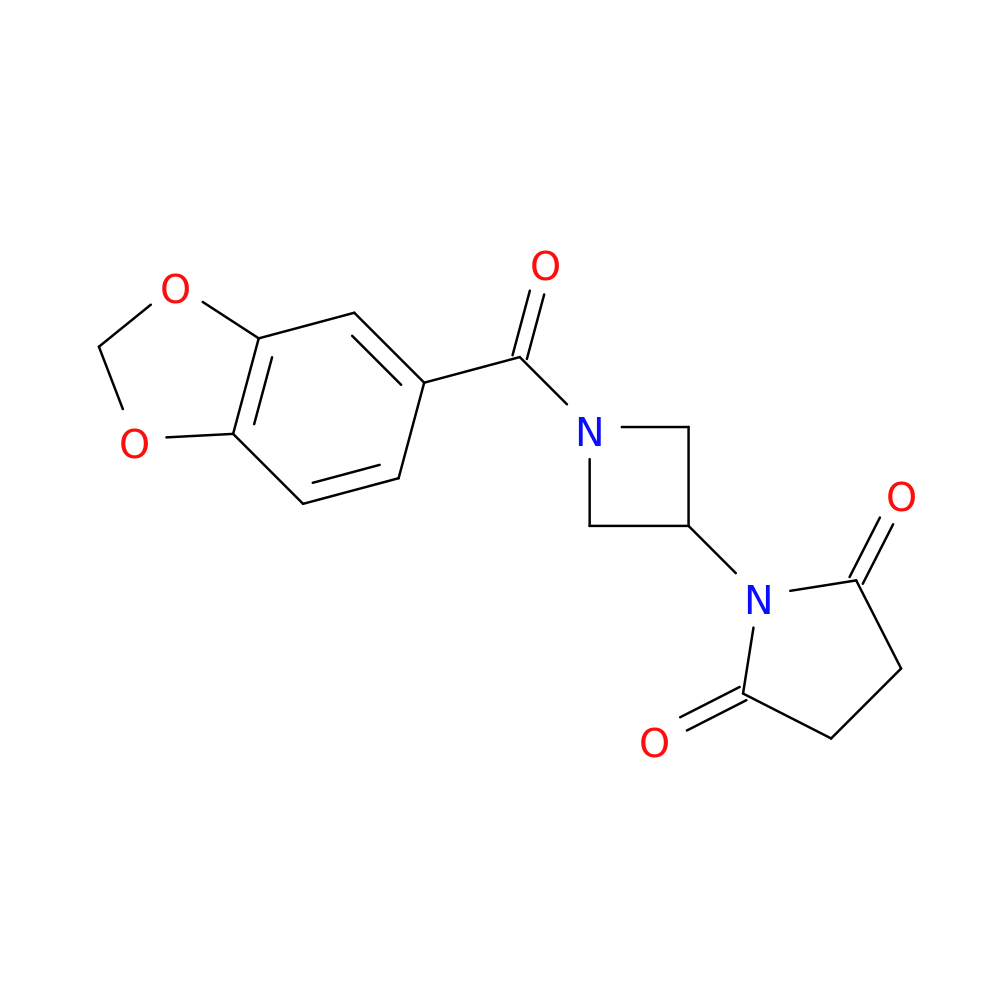 1-[1-(2H-1,3-benzodioxole-5-carbonyl)azetidin-3-yl]pyrrolidine-2,5-dione