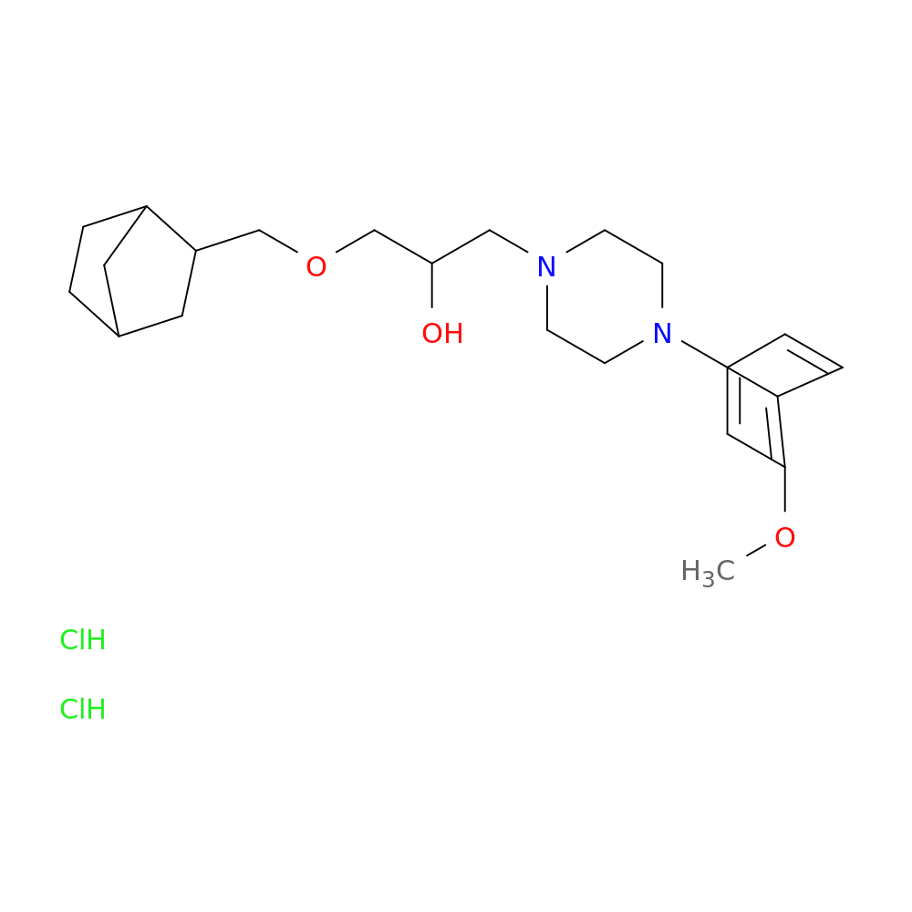 1-({bicyclo[2.2.1]heptan-2-yl}methoxy)-3-[4-(2-methoxyphenyl)piperazin-1-yl]propan-2-ol dihydrochloride