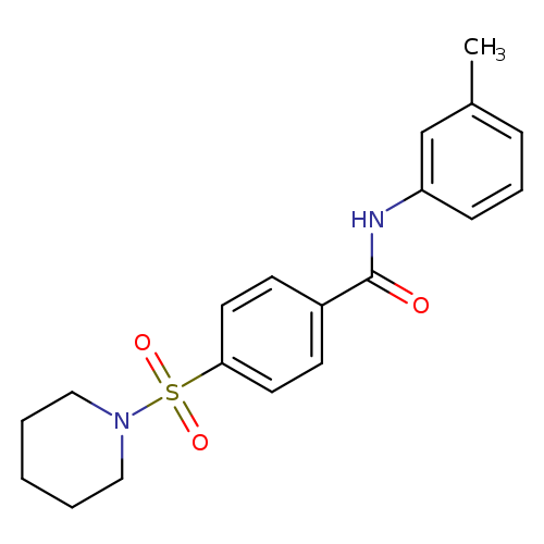 N-(3-methylphenyl)-4-(piperidine-1-sulfonyl)benzamide