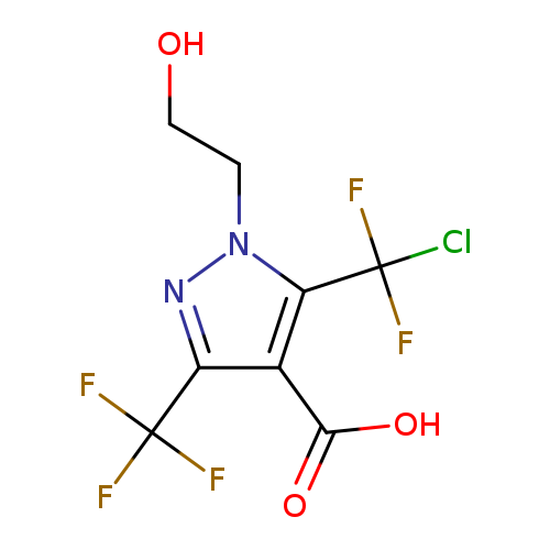 5-(chlorodifluoromethyl)-1-(2-hydroxyethyl)-3-(trifluoromethyl)-1H-pyrazole-4-carboxylic acid
