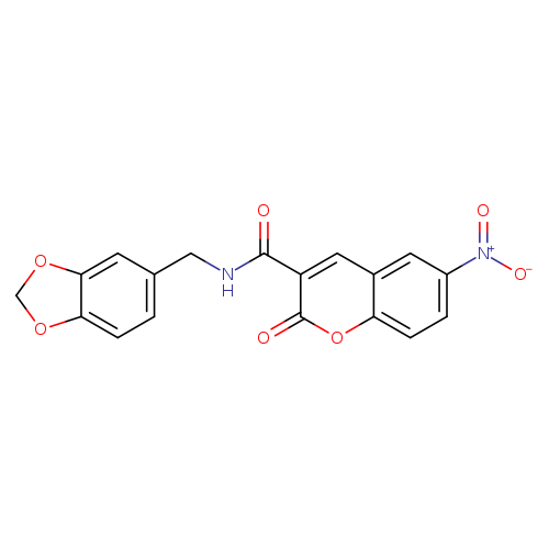 N-[(2H-1,3-benzodioxol-5-yl)methyl]-6-nitro-2-oxo-2H-chromene-3-carboxamide