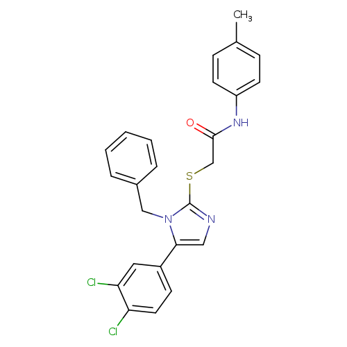2-{[1-benzyl-5-(3,4-dichlorophenyl)-1H-imidazol-2-yl]sulfanyl}-N-(4-methylphenyl)acetamide