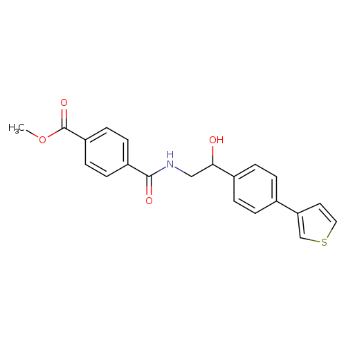 methyl 4-({2-hydroxy-2-[4-(thiophen-3-yl)phenyl]ethyl}carbamoyl)benzoate