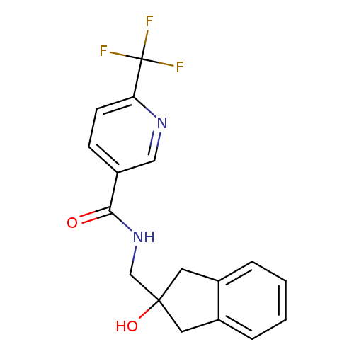 N-[(2-hydroxy-2,3-dihydro-1H-inden-2-yl)methyl]-6-(trifluoromethyl)pyridine-3-carboxamide