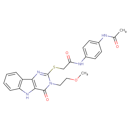 N-(4-acetamidophenyl)-2-{[3-(2-methoxyethyl)-4-oxo-3H,4H,5H-pyrimido[5,4-b]indol-2-yl]sulfanyl}acetamide