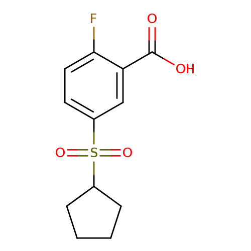 5-(cyclopentanesulfonyl)-2-fluorobenzoic acid