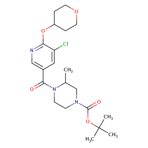 tert-butyl 4-[5-chloro-6-(oxan-4-yloxy)pyridine-3-carbonyl]-3-methylpiperazine-1-carboxylate